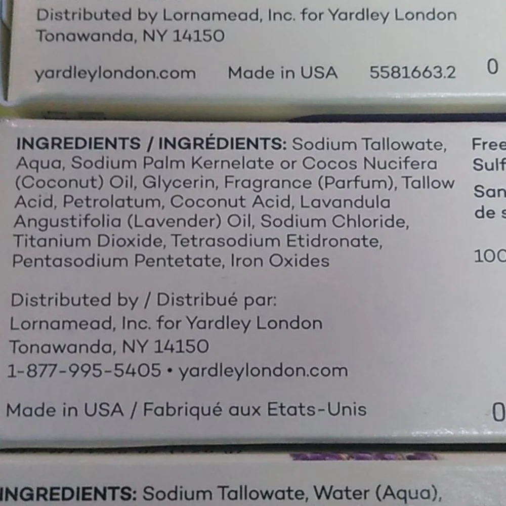 Yardley London English Lavender 4 Soap Bars
